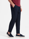 Ombre Clothing Tmavě modré pánské chino kalhoty Ombre Clothing