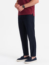 Ombre Clothing Tmavě modré pánské chino kalhoty Ombre Clothing