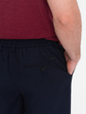 Ombre Clothing Tmavě modré pánské chino kalhoty Ombre Clothing