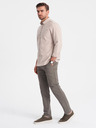 Ombre Clothing Hnědé pánské chino kalhoty Ombre Clothing