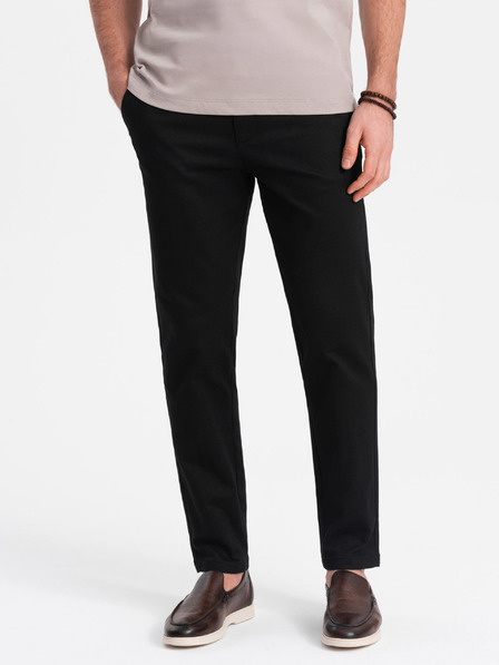 Ombre Clothing Černé pánské chino kalhoty Ombre Clothing