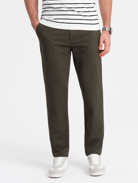 Ombre Clothing Khaki pánské chino kalhoty Ombre Clothing