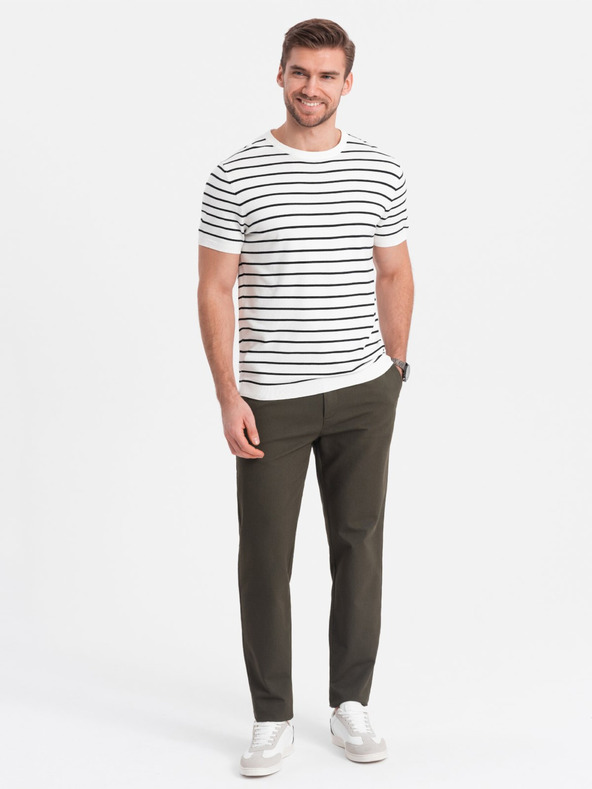 Ombre Clothing Khaki pánské chino kalhoty Ombre Clothing