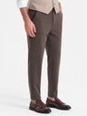 Ombre Clothing Hnědé pánské chino kalhoty Ombre Clothing