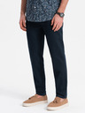 Ombre Clothing Tmavě modré pánské chino kalhoty Ombre Clothing