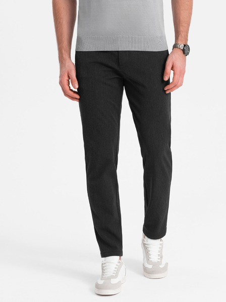 Ombre Clothing Tmavě šedé pánské chino kalhoty Ombre Clothing