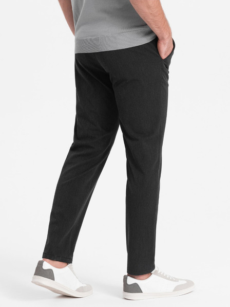 Ombre Clothing Tmavě šedé pánské chino kalhoty Ombre Clothing