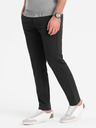 Ombre Clothing Tmavě šedé pánské chino kalhoty Ombre Clothing