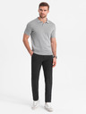 Ombre Clothing Tmavě šedé pánské chino kalhoty Ombre Clothing