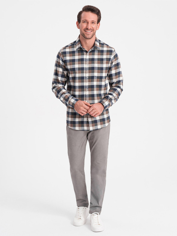 Ombre Clothing Šedé pánské chino kalhoty Ombre Clothing