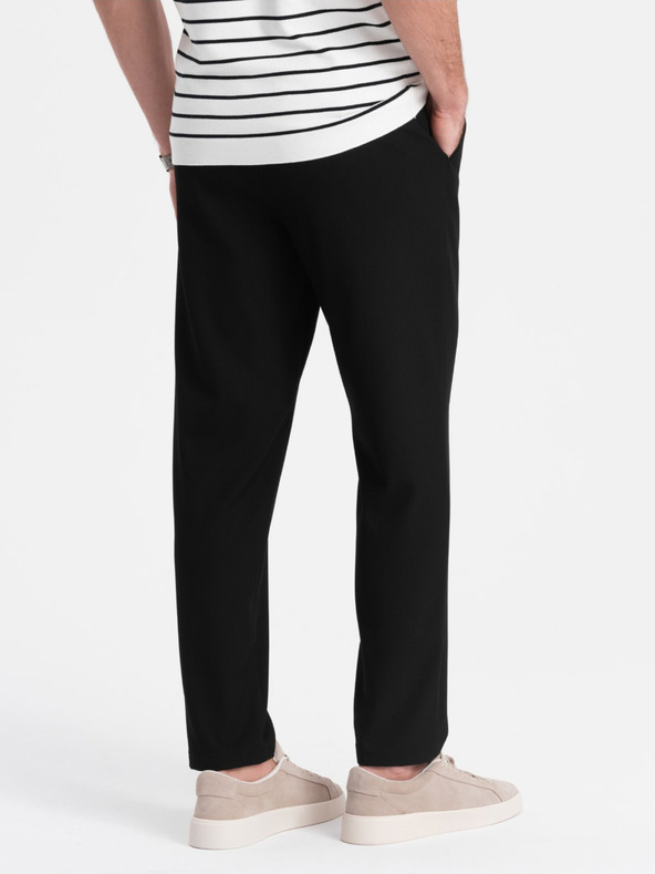 Ombre Clothing Černé pánské chino kalhoty Ombre Clothing