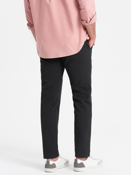 Ombre Clothing Tmavě šedé pánské chino kalhoty Ombre Clothing