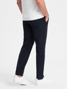 Ombre Clothing Tmavě modré pánské chino kalhoty Ombre Clothing