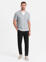 Ombre Clothing Černé pánské chino kalhoty Ombre Clothing