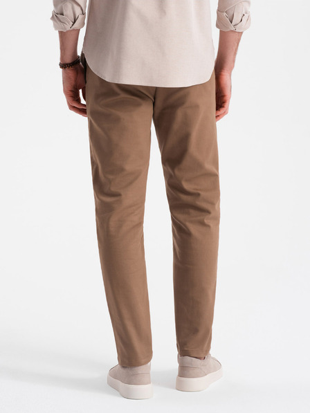 Ombre Clothing Světle hnědé pánské chino kalhoty Ombre Clothing
