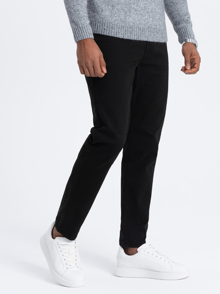 Ombre Clothing Černé pánské chino kalhoty Ombre Clothing