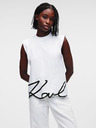 Karl Lagerfeld Bílý dámský top KARL LAGERFELD Karl Signature Tank Top