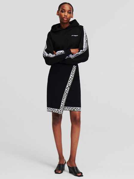 Karl Lagerfeld Černá dámská úpletová sukně KARL LAGERFELD Logo Knit Skirt