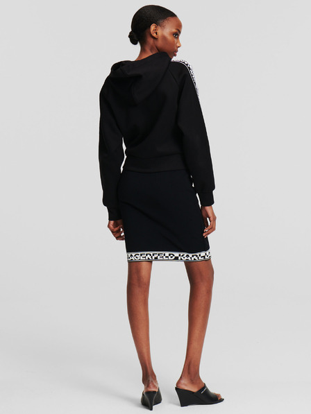 Karl Lagerfeld Černá dámská úpletová sukně KARL LAGERFELD Logo Knit Skirt