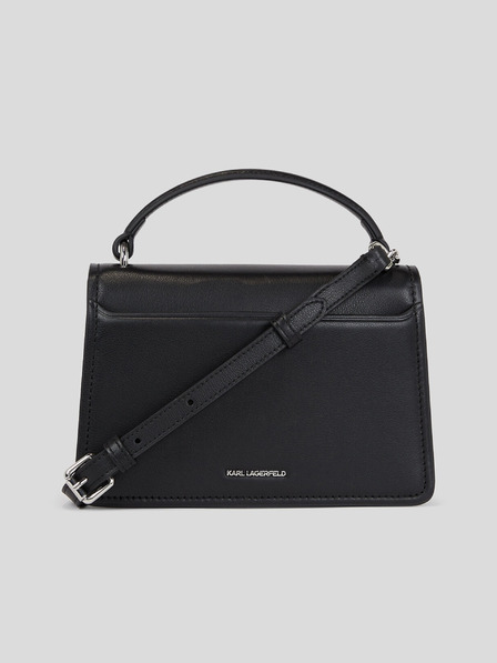 Karl Lagerfeld Černá dámská kožená kabelka KARL LAGERFELD Ikonik 2.0 Leather
