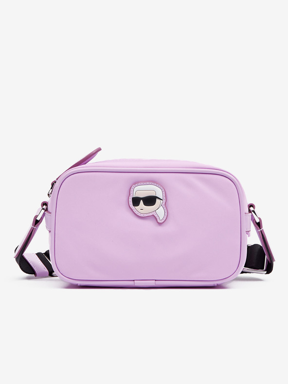 Karl Lagerfeld Světle fialová dámská crossbody kabelka KARL LAGERFELD Ikonik 2.0 Nylon Camera Bag