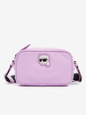Karl Lagerfeld Světle fialová dámská crossbody kabelka KARL LAGERFELD Ikonik 2.0 Nylon Camera Bag