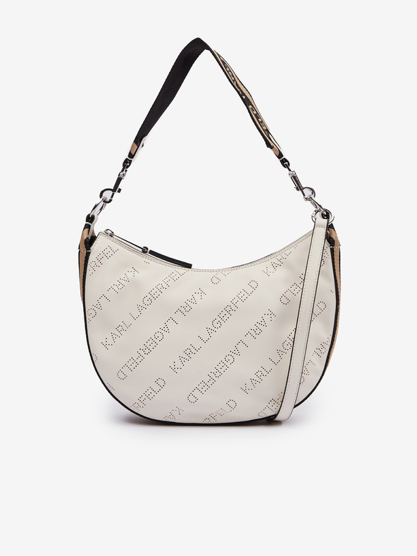 Karl Lagerfeld Krémová dámská kabelka KARL LAGERFELD Moon SM Shoulderbag