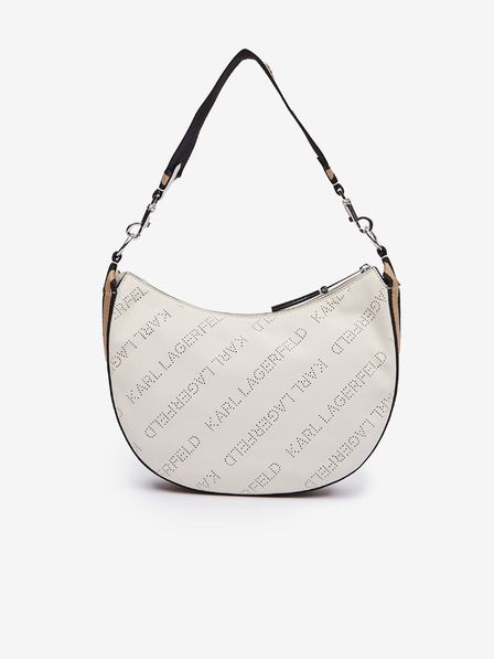 Karl Lagerfeld Krémová dámská kabelka KARL LAGERFELD Moon SM Shoulderbag