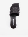 Karl Lagerfeld Černé dámské kožené pantofle KARL LAGERFELD Panache II Padded