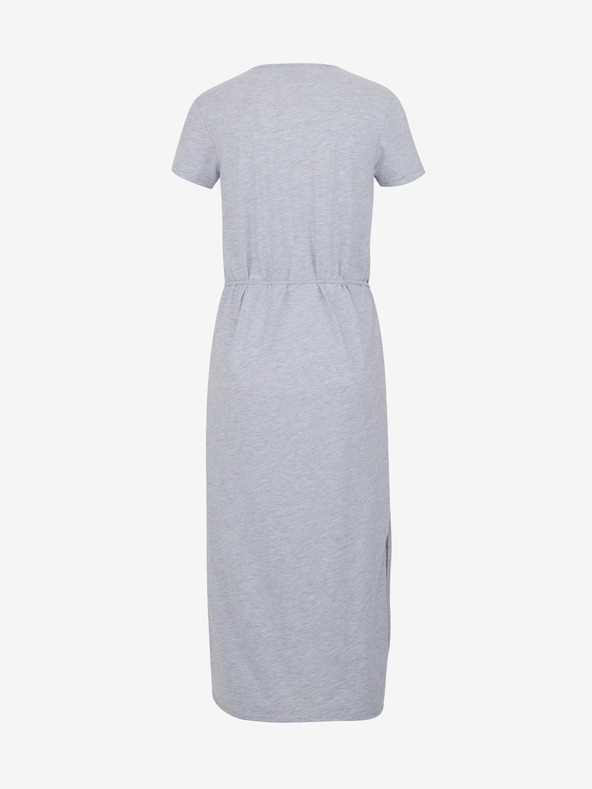 Sam 73 Světle šedé dámské žíhané midišaty SAM 73 Estela
