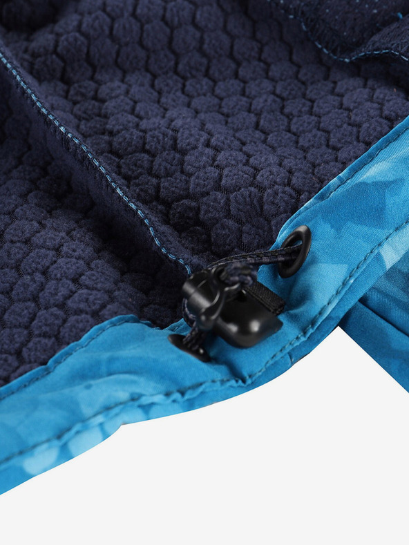ALPINE PRO Modrá dámská vzorovaná softshellová bunda ALPINE PRO HOORA