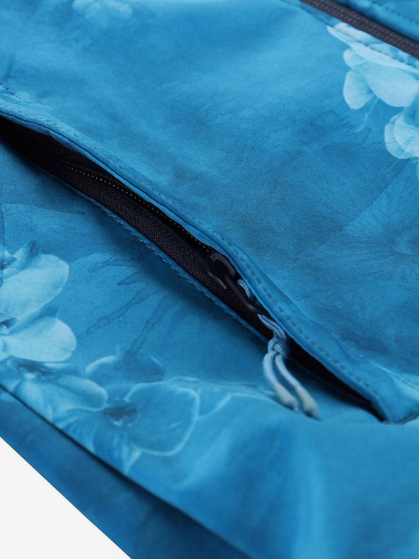 ALPINE PRO Modrá dámská vzorovaná softshellová bunda ALPINE PRO HOORA