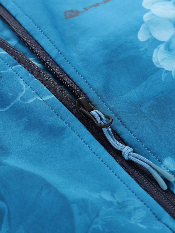 ALPINE PRO Modrá dámská vzorovaná softshellová bunda ALPINE PRO HOORA