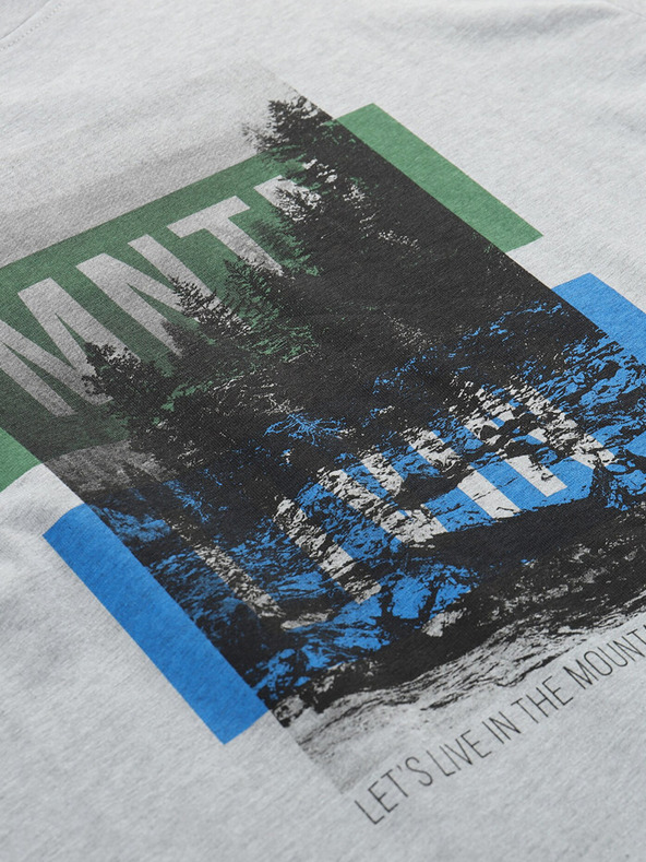 ALPINE PRO Šedé pánské tričko ALPINE PRO Nord