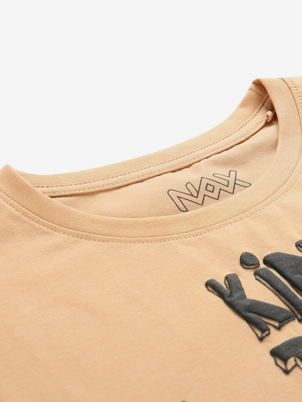 NAX Béžové pánské tričko NAX Jurg