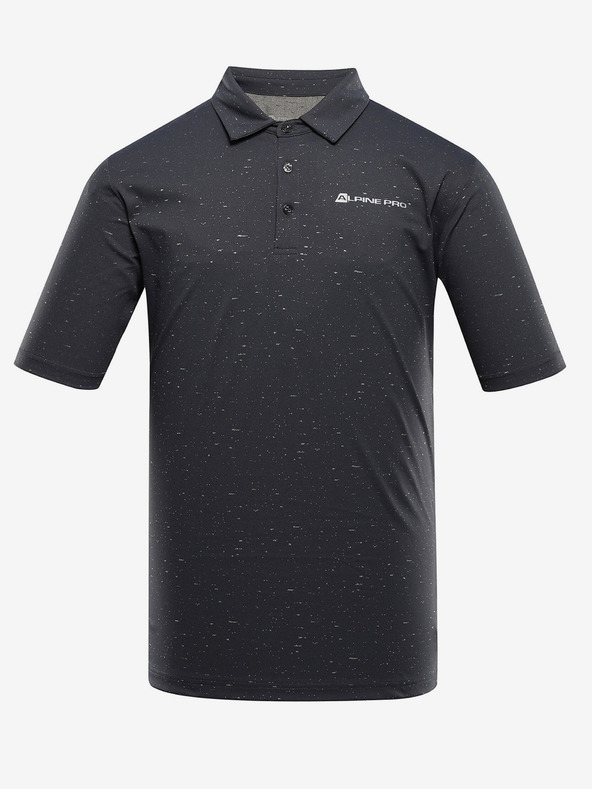 ALPINE PRO Černé pánské polo tričko ALPINE PRO Coowel
