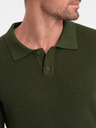 Ombre Clothing Zelené pánské polo tričko Ombre Clothing