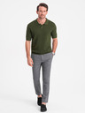 Ombre Clothing Zelené pánské polo tričko Ombre Clothing