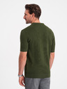 Ombre Clothing Zelené pánské polo tričko Ombre Clothing