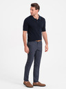 Ombre Clothing Tmavě modré pánské polo tričko Ombre Clothing