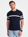 Ombre Clothing Tmavě modrá pánská polokošile Ombre Clothing