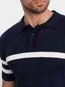 Ombre Clothing Tmavě modrá pánská polokošile Ombre Clothing