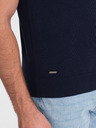 Ombre Clothing Tmavě modrá pánská polokošile Ombre Clothing