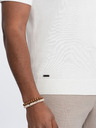 Ombre Clothing Krémová pánská polokošile Ombre Clothing