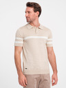 Ombre Clothing Béžová pánská polokošile Ombre Clothing