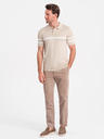 Ombre Clothing Béžová pánská polokošile Ombre Clothing