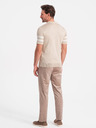 Ombre Clothing Béžová pánská polokošile Ombre Clothing