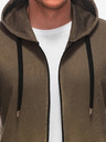 Ombre Clothing Zelená pánská mikina s kapucí Ombre Clothing
