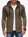 Ombre Clothing Zelená pánská mikina s kapucí Ombre Clothing