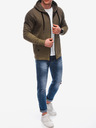 Ombre Clothing Zelená pánská mikina s kapucí Ombre Clothing
